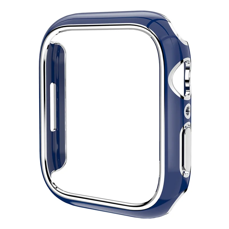 Bulk Purchasing For Apple Watch Series 3 / 2 / 1 38mm Watch Case Quick Release Electroplating PC Watch Cover - Blue / Silver