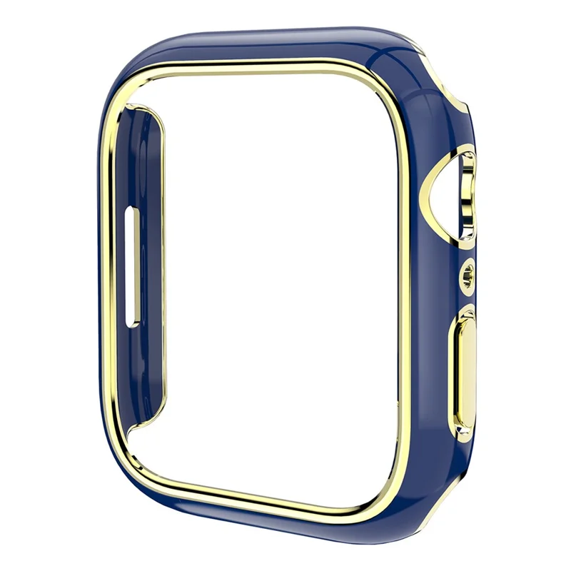 Bulk Purchasing For Apple Watch Series 3 / 2 / 1 42mm Watch Case Quick Release Electroplating PC Watch Cover - Blue / Gold