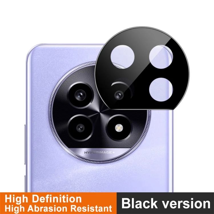 IMAK For Realme 13 Pro 5G (Global) / 13 Pro+ 5G (Global) / 13 Pro+ 5G (China) Camera Lens Protector Tempered Glass HD Clear Lens Film (Black Version)
