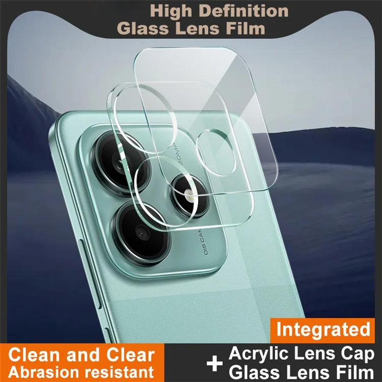 IMAK For Xiaomi Redmi Note 14 5G Tempered Glass Camera Lens Protector + Acrylic Lens Cap