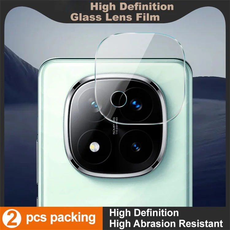 IMAK 2Pcs / Set For Xiaomi Redmi Note 14 Pro+ 5G Camera Lens Protector Ultra Clear Tempered Glass Lens Film