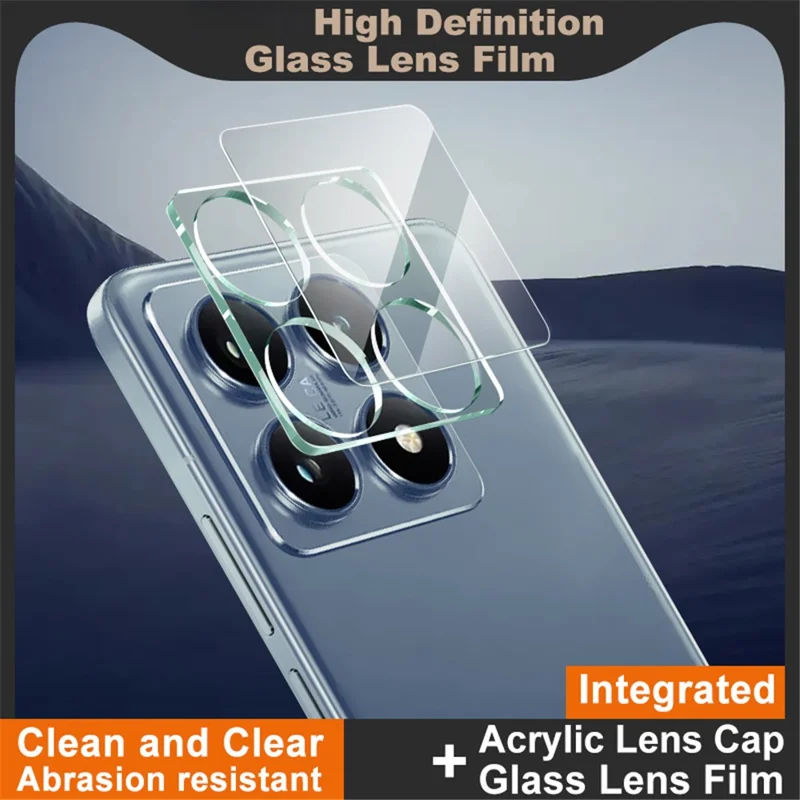 IMAK For Xiaomi 14T Tempered Glass Camera Lens Protector + Acrylic Lens Cap