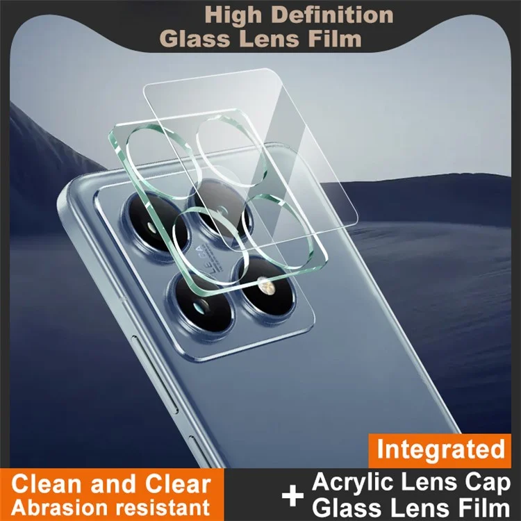IMAK Pour Xiaomi 14T Pro Protecteur d'Objectif en Verre Trempé + Capuchon d'Objectif en Acrylique