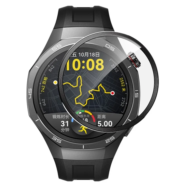RURIHAI Para Huawei Watch GT 5 Pro 46mm Protetor de Tela do Relógio Filme Adesivo Completo 3D PMMA
