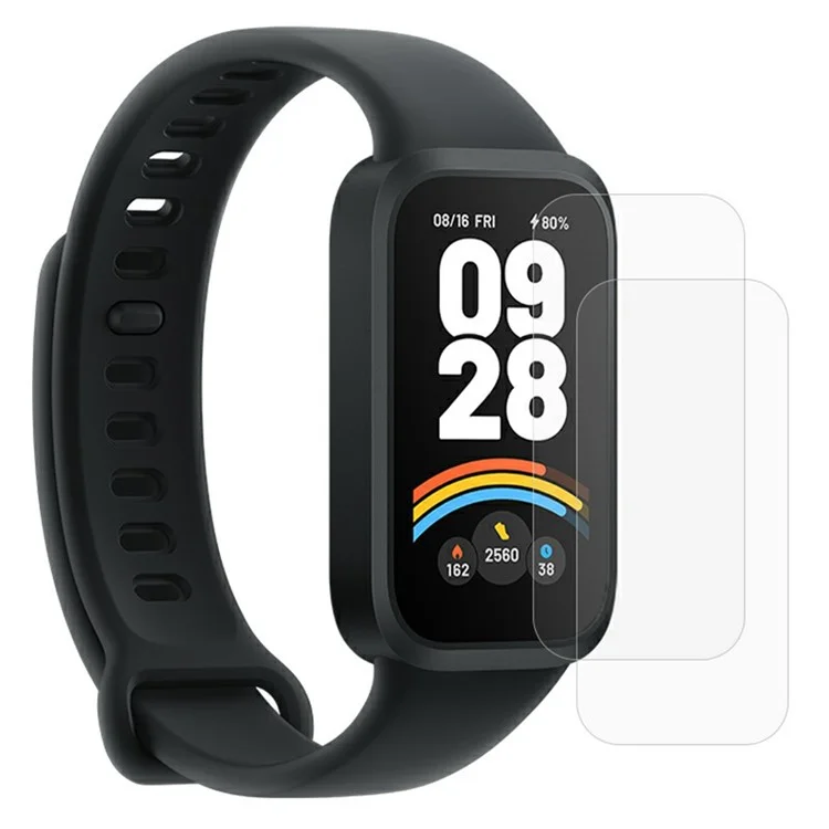 2Pcs For Xiaomi Smart Band 9 Active / Redmi Band 3 Watch Screen Protector Clear TPU Film