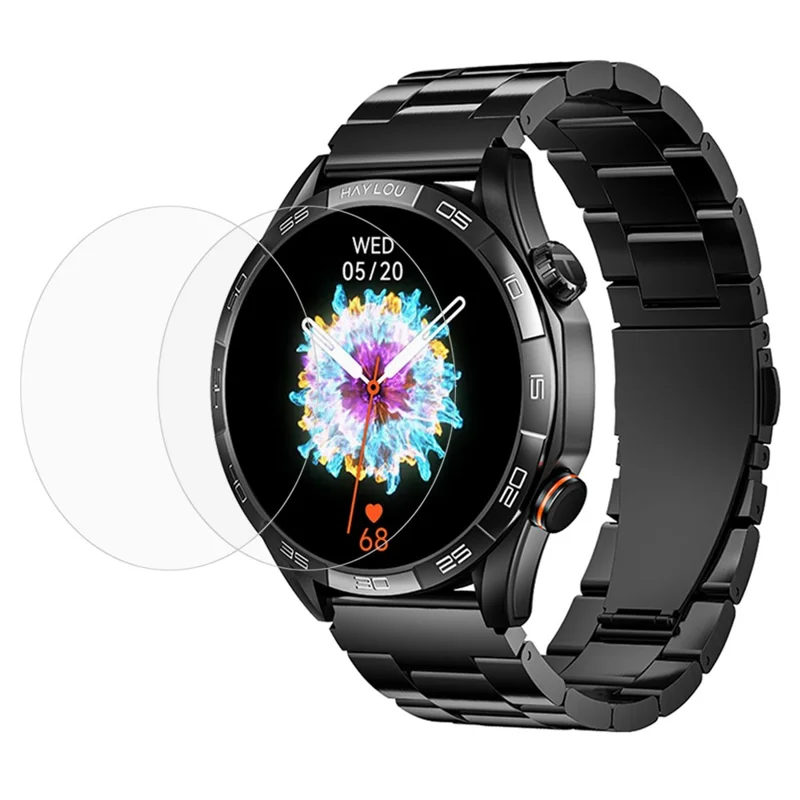 2Pcs For Haylou Solar 5 Screen Protector Tempered Glass 2.5D HD Watch Screen Film