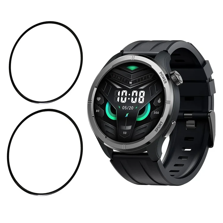 2 Stück / Packung für Haylou Solar Neo Smartwatch Displayschutzfolie HD Klar PMMA Film (schwarzer Rand)