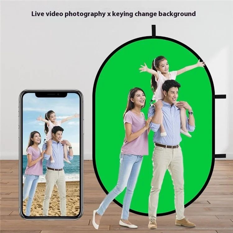 150 x 200cm Photography Backdrop Board Blue and Green Double Sided Collapsible Background Plate
