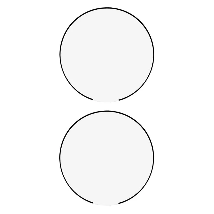 2 Unidades / Pacote Protetor de Tela HD Transparente em PMMA para Relógio Garmin Instinct 3 50mm (Borda Preta)