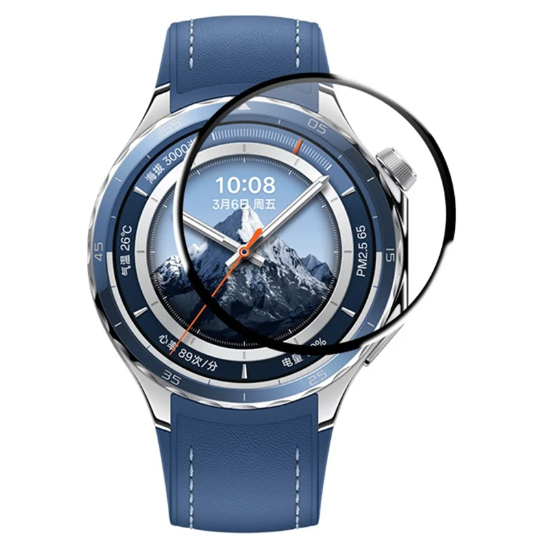 RURIHAI Für Oppo Watch X2 PMMA Displayschutz 3D Vollkleber Smartwatch Schutzfolie - Schwarz
