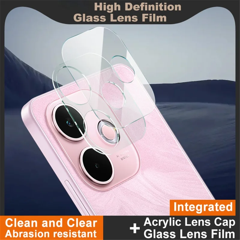 IMAK For Oppo A5 Pro 4G (Global) / 5G (Global) /  A5 Energy 5G (China) Tempered Glass Camera Lens Protector + Acrylic Lens Cap