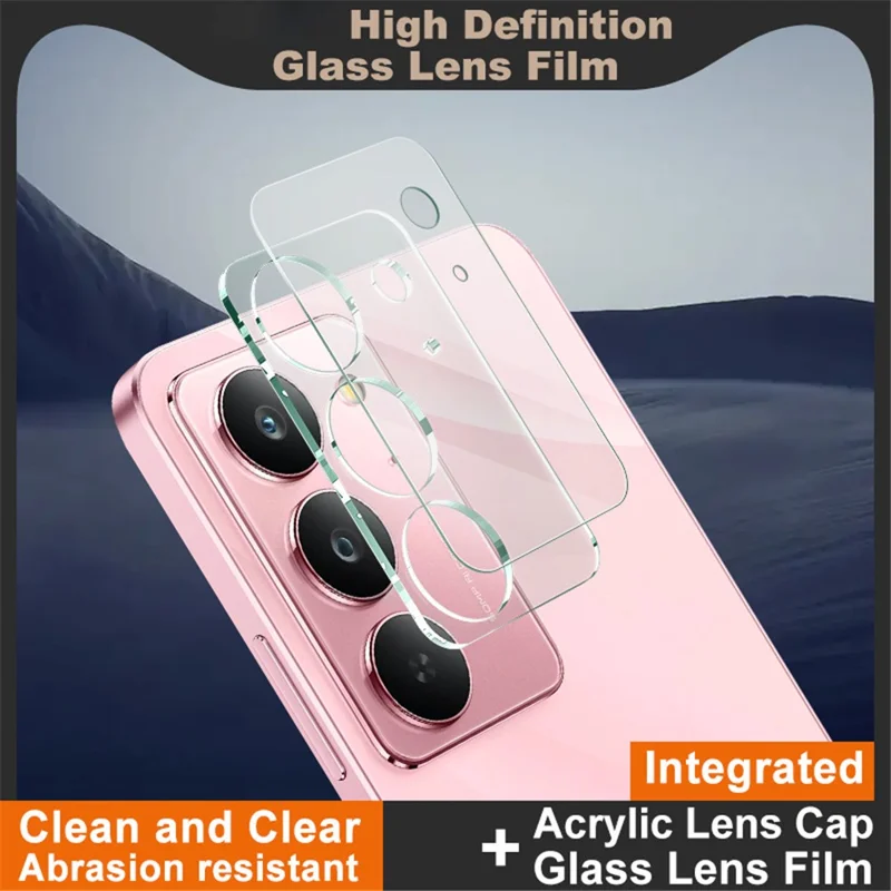 IMAK For Realme C75x Tempered Glass Camera Lens Protector + Acrylic Lens Cap