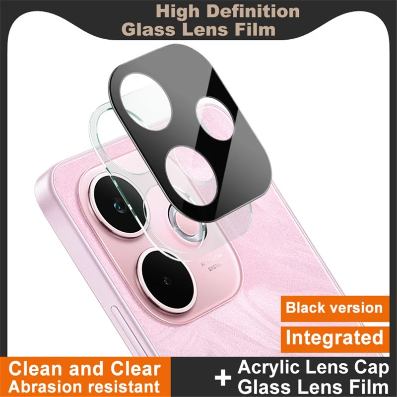 IMAK For Oppo A5 Pro 4G (Global) / 5G (Global) /  A5 Energy 5G (China) Tempered Glass Lens Film + Acrylic Cap (Black Version)