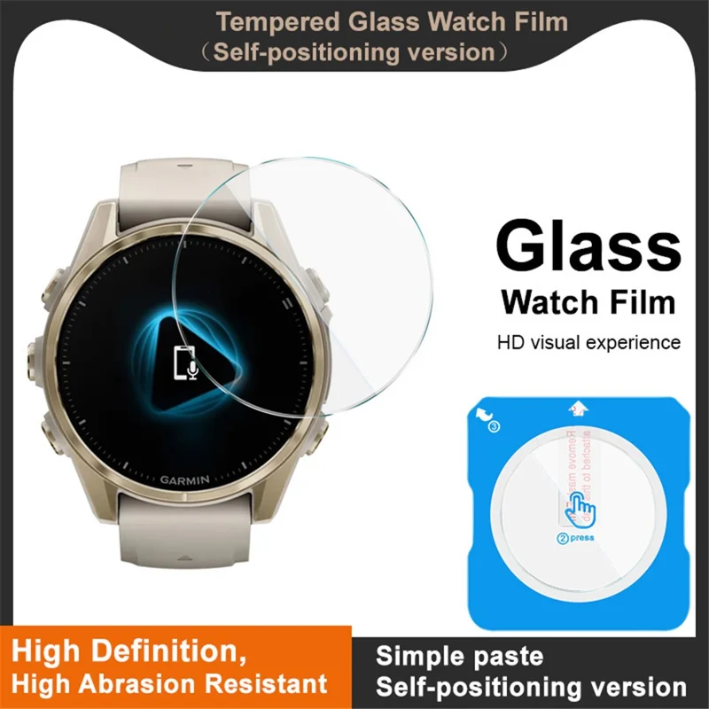 IMAK For Garmin Fenix 8 43mm Tempered Glass Screen Protector with Installation Tool