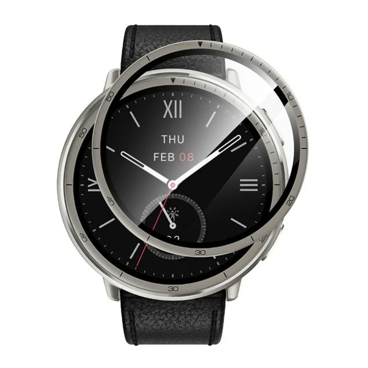 RURIHAI Para Huami Amazfit Active 2 Protetor de Tela PMMA Película Protetora de Tela de Relógio 3D com Cola Completa