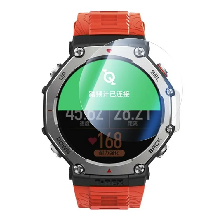 RURIHAI Pour Amazfit T-Rex 3 Protection d'écran Film de protection AR Transparent avec Outil d'alignement