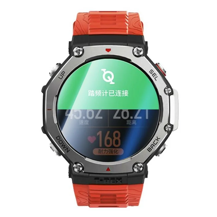 RURIHAI Pour Amazfit T-Rex 3 Protection d'écran Film de protection AR Transparent avec Outil d'alignement