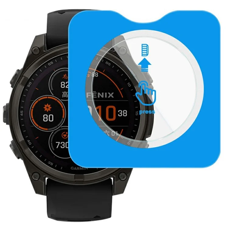 IMAK Pour Garmin Fenix 8 Solar 47mm Protection d'écran en verre trempé avec outil d'installation