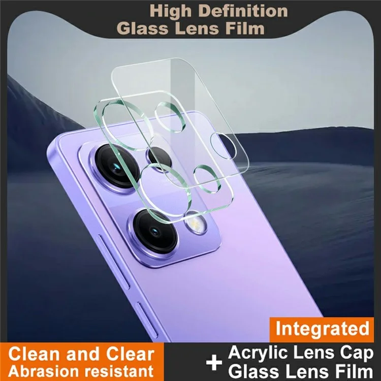 IMAK For Xiaomi Redmi Note 14S 4G Tempered Glass Camera Lens Protector + Acrylic Lens Cap