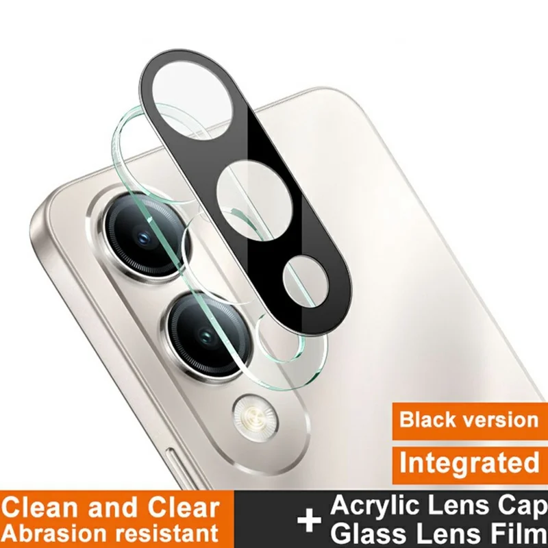 IMAK For vivo T4 Lite 5G / Y19e 4G / Y19 5G / iQOO Z10 Lite 5G / Y29s 5G / Y04 4G Tempered Glass Lens Film + Acrylic Cap (Black Version)