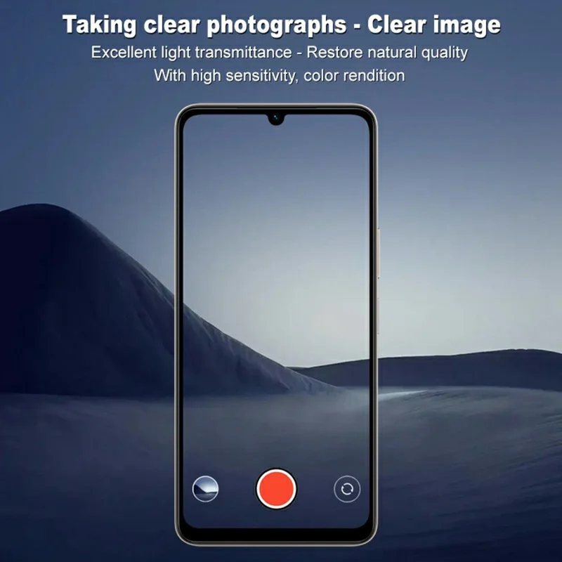 IMAK For vivo T4 Lite 5G / Y19e 4G / Y19 5G / iQOO Z10 Lite 5G / Y29s 5G / Y04 4G Tempered Glass Lens Film + Acrylic Cap (Black Version)