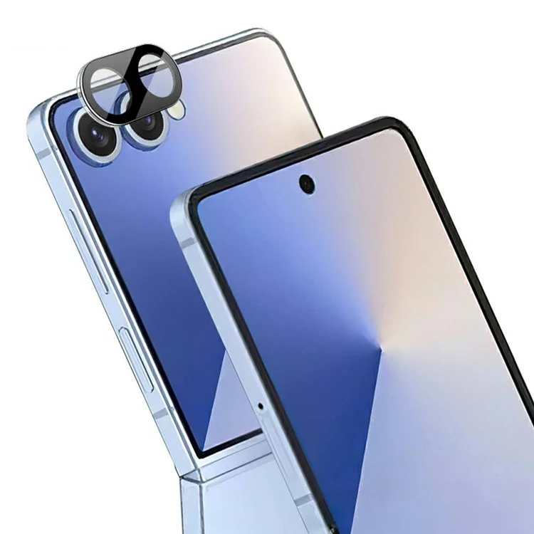 IMAK Für Samsung Galaxy Z Flip7 5G Panzerglas Objektivschutz + Acryl-Abdeckung (Schwarze Version)