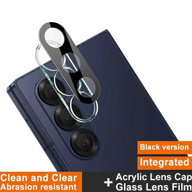 IMAK For Samsung Galaxy Z Fold7 5G Tempered Glass Lens Film + Acrylic Cap (Black Version)