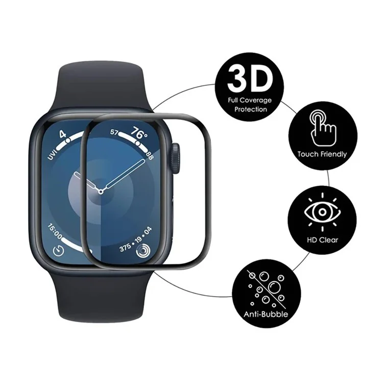 WANLONFENG Screen Protector For Apple Watch Series 10 46mm 3D Curved Edge PMMA Soft Film