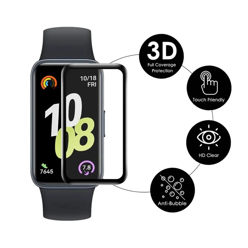 WANLONFENG Displayschutz für Huawei Band 10 3D Curved Edge PMMA Weichfolie