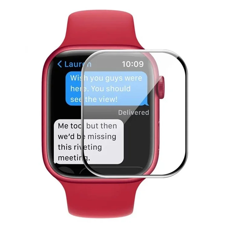 WANLONFENG Screen Protector For Apple Watch Series 9  /  8  /  7 45mm 3D Curved Edge PMMA Soft Film
