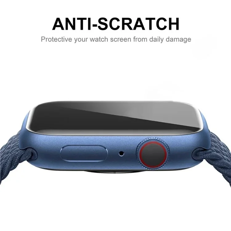 WANLONFENG Screen Protector For Apple Watch Series 9  /  8  /  7 45mm 3D Curved Edge PMMA Soft Film