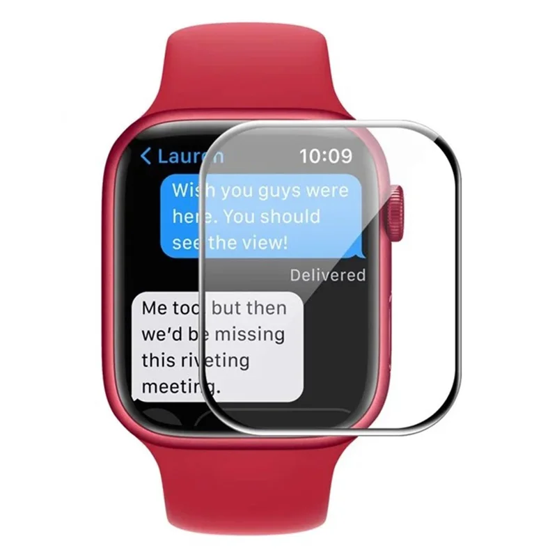 WANLONFENG Screen Protector For Apple Watch Series 9  /  8  /  7 41mm 3D Curved Edge PMMA Soft Film