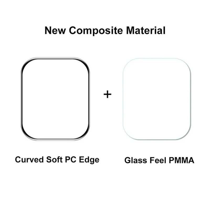 WANLONFENG Screen Protector For Apple Watch Series 9  /  8  /  7 41mm 3D Curved Edge PMMA Soft Film