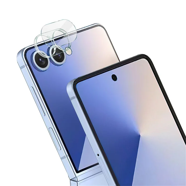 IMAK Pour Samsung Galaxy Z Flip7 5G Protection d'objectif en verre trempé + Capuchon d'objectif en acrylique