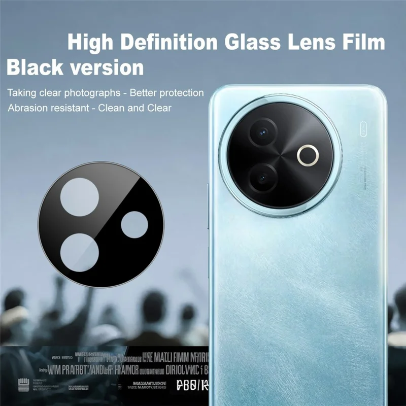 IMAK For vivo Y39 5G Camera Lens Protector Tempered Glass HD Clear Lens Film (Black Version)