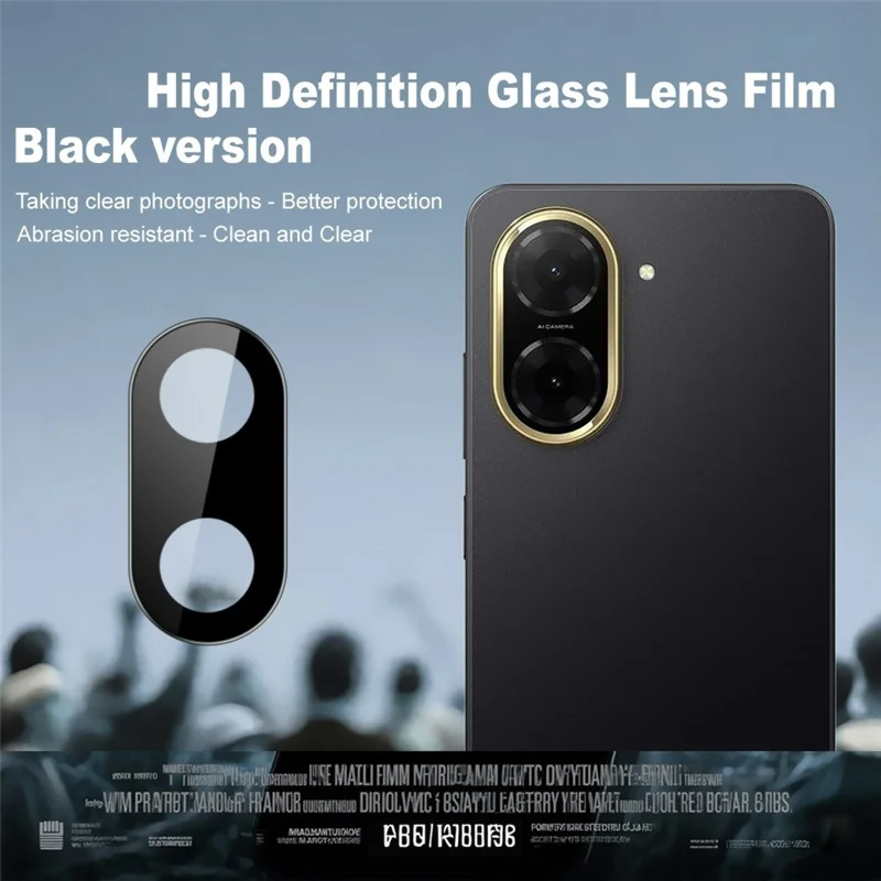 IMAK For Xiaomi Redmi A5 4G (171.7mm) Camera Lens Protector Tempered Glass HD Clear Lens Film (Black Version)