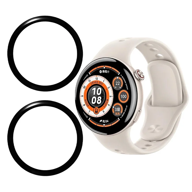 2 Stück / Pack Displayschutzfolie für vivo Watch 5 Smartwatch HD Klare PMMA Folie (Schwarze Kante)
