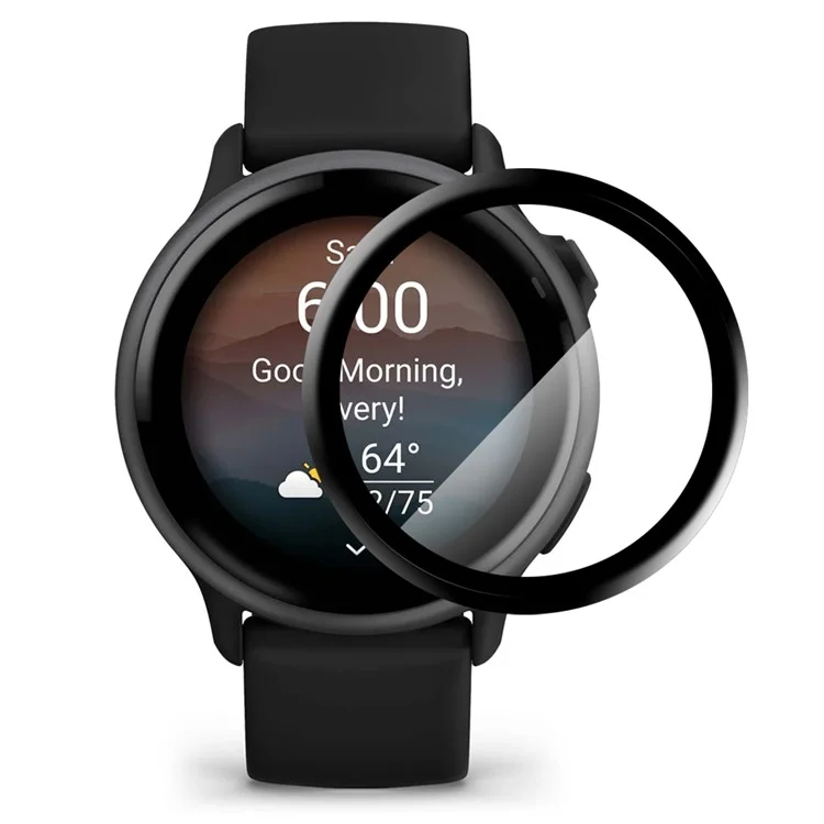 NORTHJO для Garmin Vivoactive 6 защитная пленка PMMA с противоцарапинным черным краем, прозрачная, устойчивая к истиранию