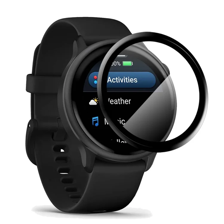 NORTHJO для Garmin Vivoactive 6 защитная пленка PMMA с противоцарапинным черным краем, прозрачная, устойчивая к истиранию