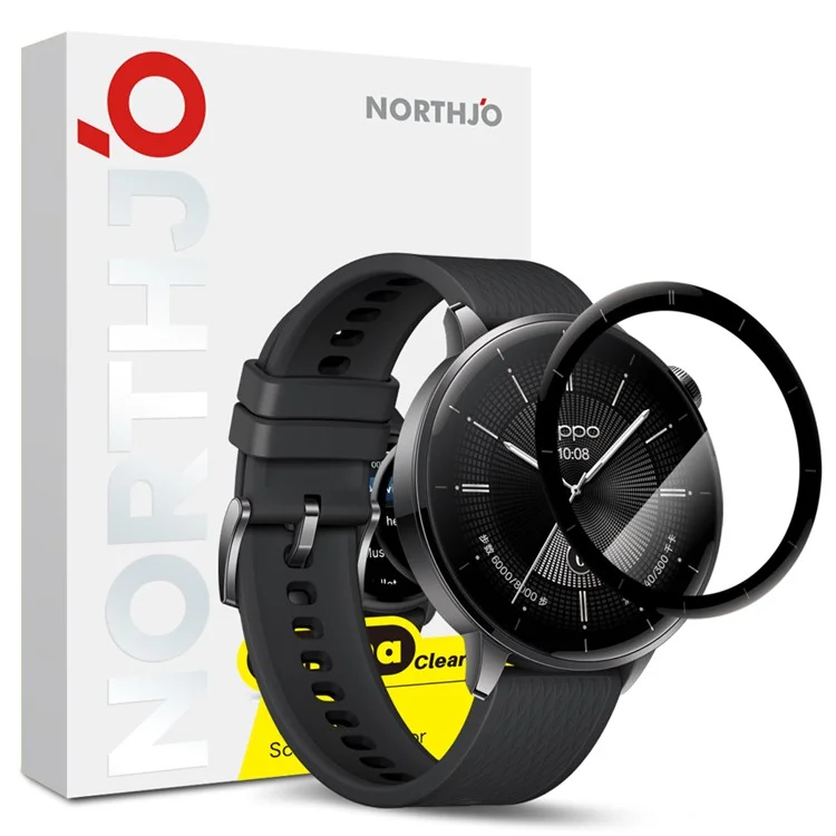 NORTHJO For Oppo Watch X2 Mini Screen Protector PMMA Anti Scratch Black Edge Watch Film HD Clarity Abrasion Resistant