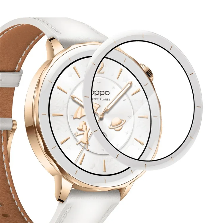 NORTHJO Pour Oppo Watch X2 Mini Protection d'écran Anti-rayures Bord Blanc PMMA Film de Montre Haute Définition Résistant aux Abrasions