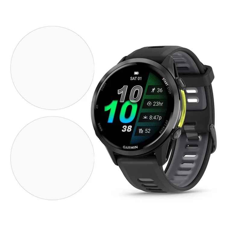 2 Pièces Protection d'écran en Film TPU Transparent pour Montre Intelligente Garmin Forerunner 970 / 570 47mm