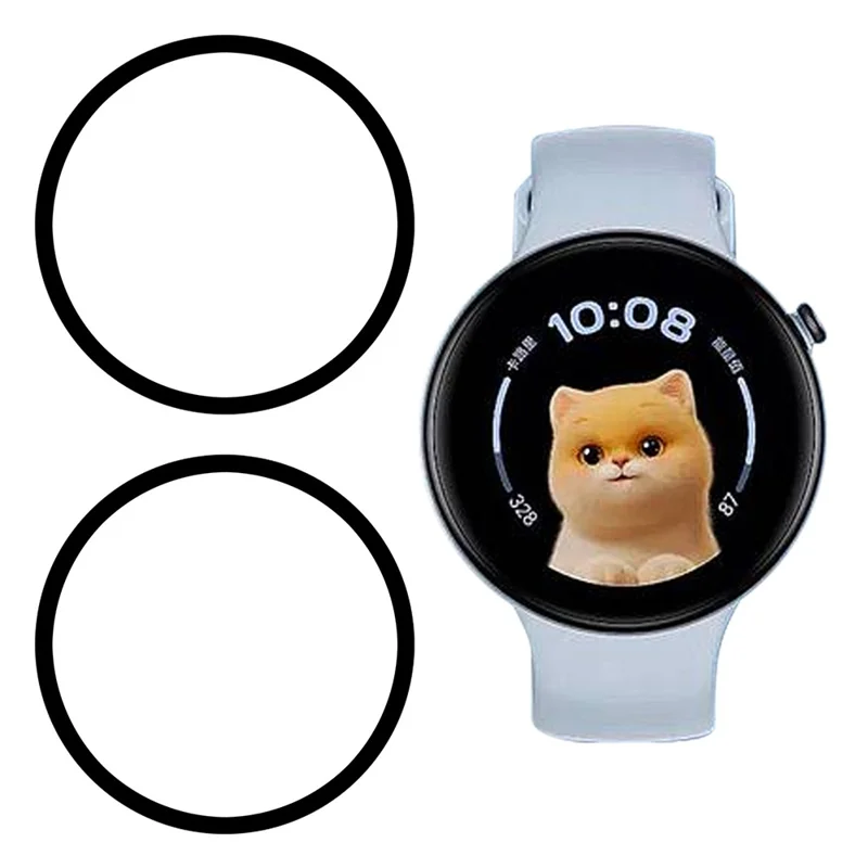 2 Pezzi / Confezione Pellicola Protettiva per Honor Watch Fit Vitality Edition Smartwatch HD Trasparente PMMA (Bordo Nero)