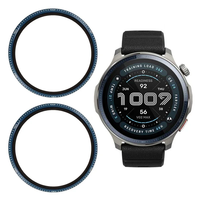 2 unidades / paquete para Huami Amazfit Balance 2 Protector de pantalla Reloj inteligente Película PMMA clara HD (borde negro)