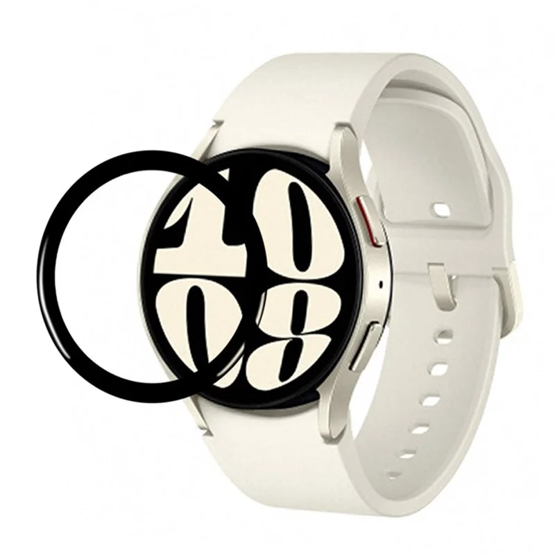 Protector de Pantalla Completo Negro para Samsung Galaxy Watch8 44mm de PMMA Suave para Smartwatch