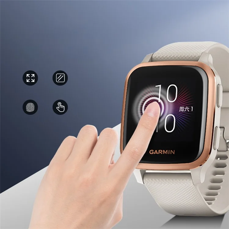 Pellicola protettiva in PMMA trasparente e ad alta definizione per Garmin Venu SQ Smart Watch, con curvatura 3D