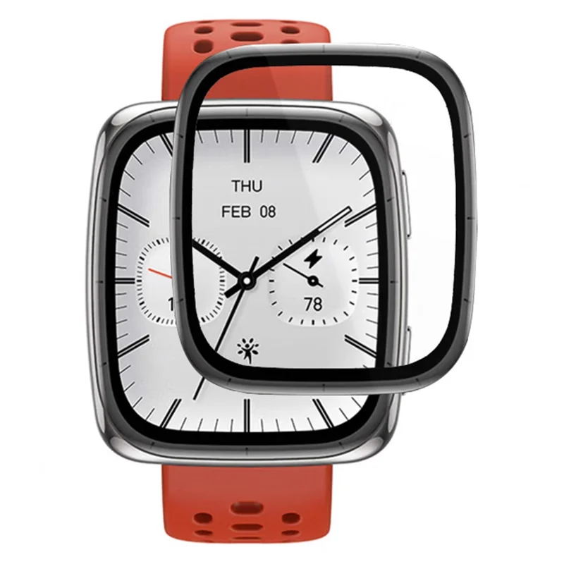 RURIHAI Für Huami Amazfit Active 2 Quadratischer PMMA Displayschutz 3D Vollkleber Smartwatch Schutzfolie