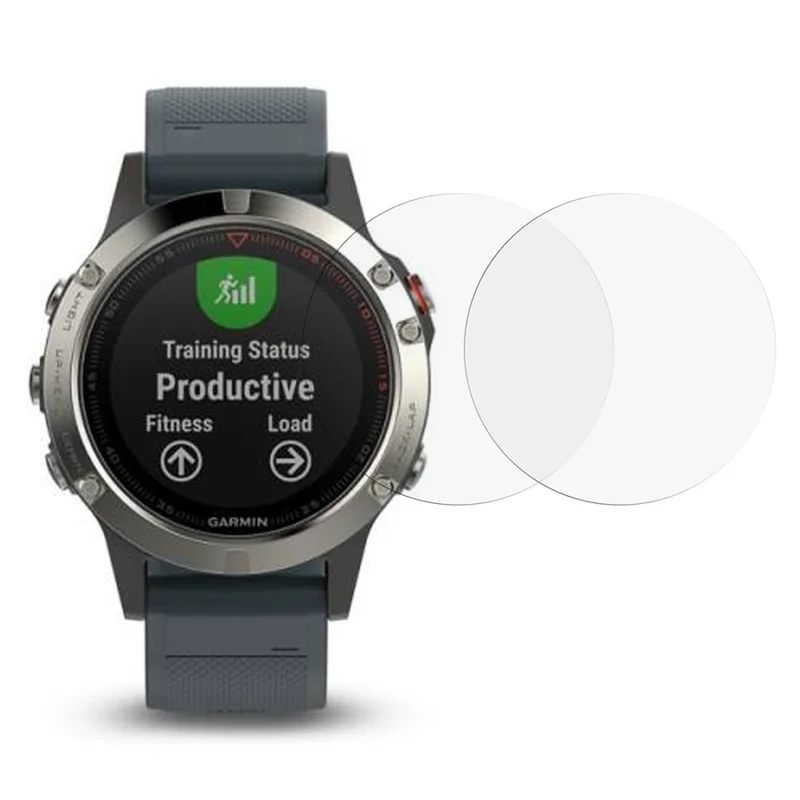 2 Protectores de Pantalla para Garmin Fenix 5 / 5 Plus / 5X / 5X Plus, Cristal Templado Transparente con Borde Curvado para Smartwatch