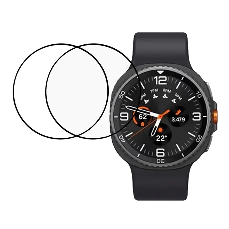 2 Stück / Packung für Samsung Galaxy Watch8 Classic 47mm Displayschutzfolie Smartwatch HD Klar PMMA-Film (schwarzer Rand)