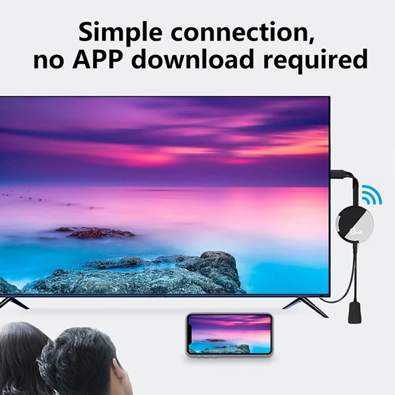 G4K Atualizado Versão 5G MiraScreen TV Stick WiFi Display Dongle 4K Espelhamento Adaptador para Miracast Airplay DLNA